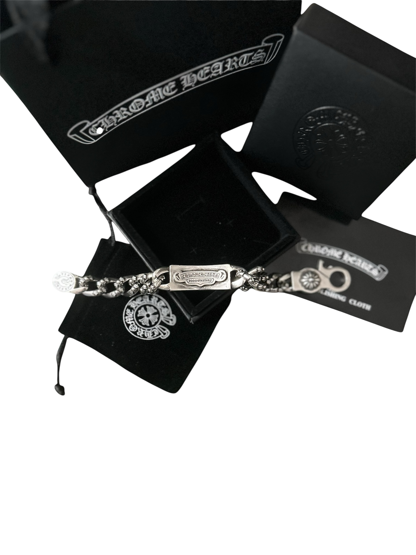 Chrome Hearts Dagger ID Link Clip Bracelet