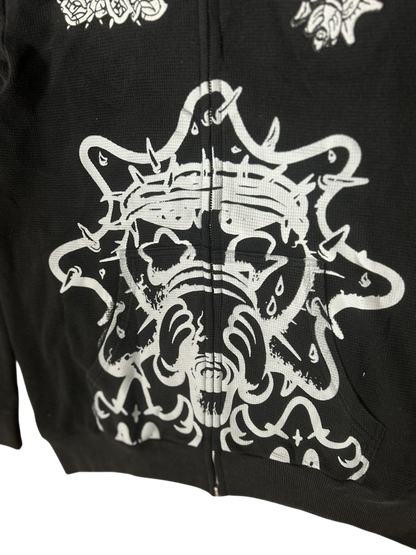 Glo Gang Glory Thorn Full Zip Hoodie Black