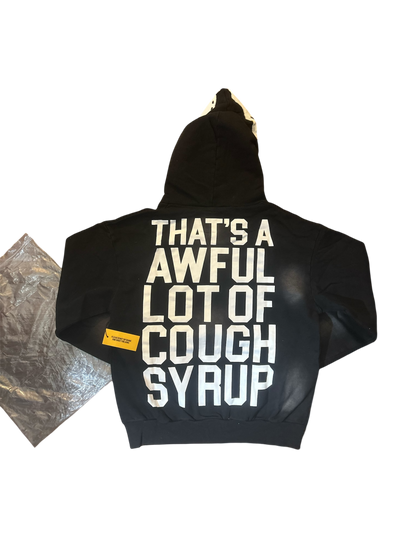 Awful Lot Of Cough Syrup Reaper Full Zip Up Hoodie Black